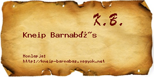 Kneip Barnabás névjegykártya